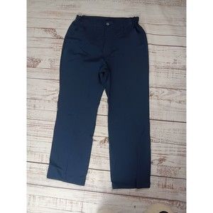 Carlo Briani Dress Pants Men's 32-34 Blue Inseam 30" Elastic Waist